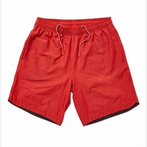Rhone Guru‎ Athletic Shorts In Heather Red Men's Large Activewear Running